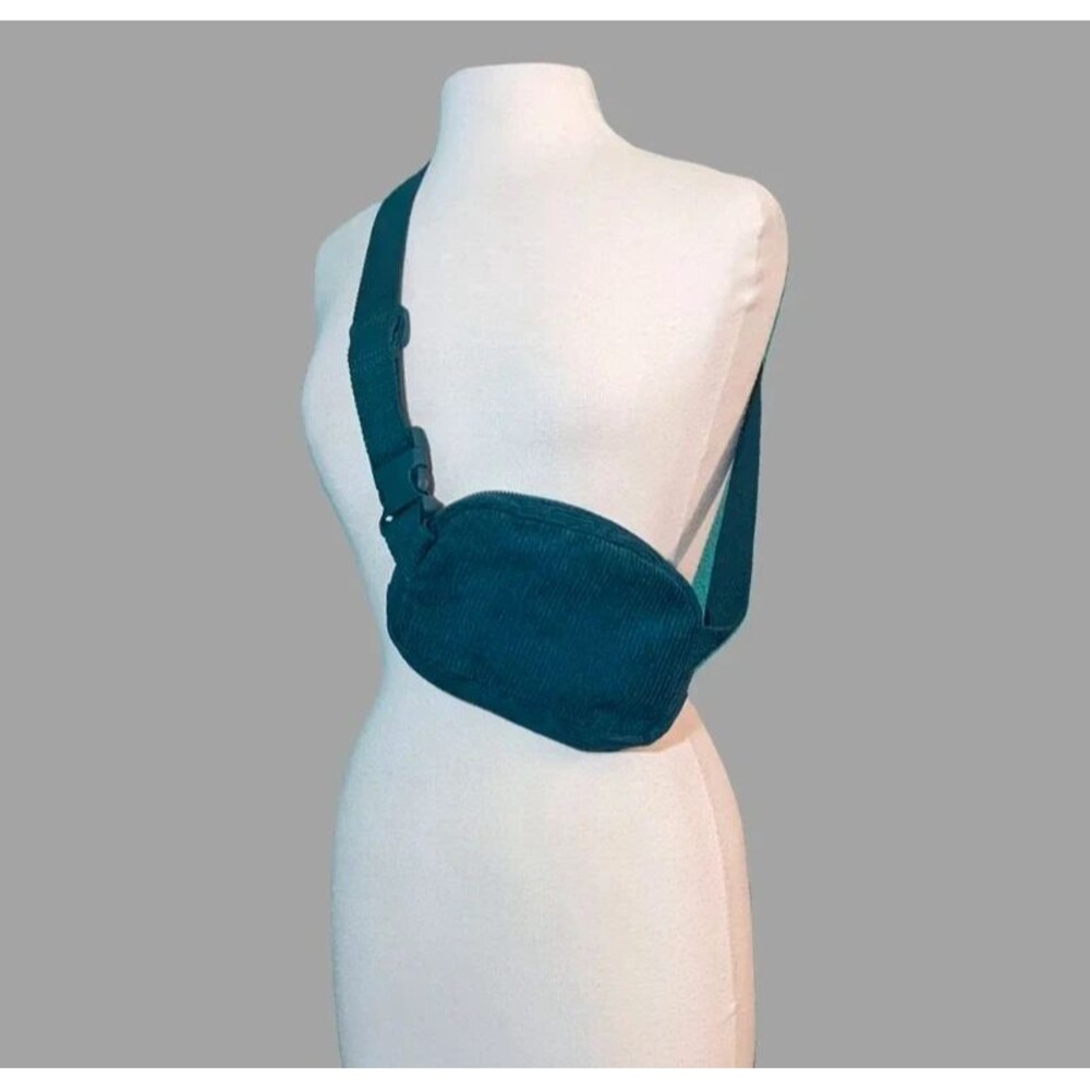 Wild Fable Teal Corduroy Fanny Pack Crossbody Bag - Picture 2 of 5